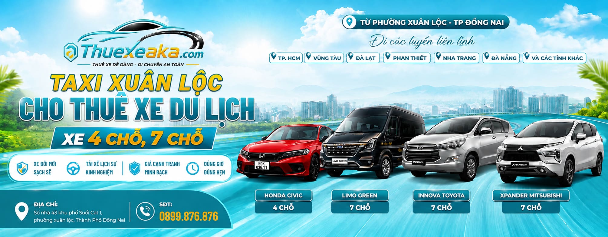 Thuê xe du lich - chất lượng cao